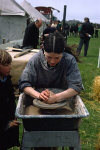 Llantwit Major show, potter, says June 1972