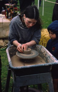 Llantwit Major show, potter, says June 1972