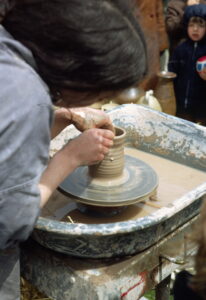 Llantwit Major show, potter, says June 1972
