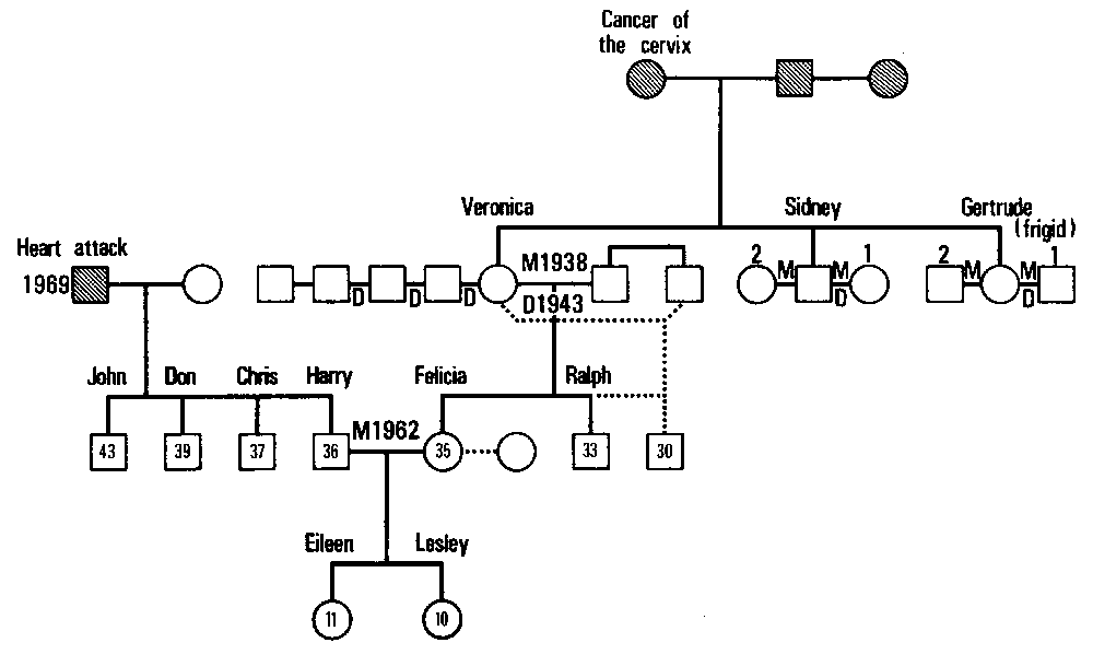 Figure 10.2 Final Geneogram of the Keats family