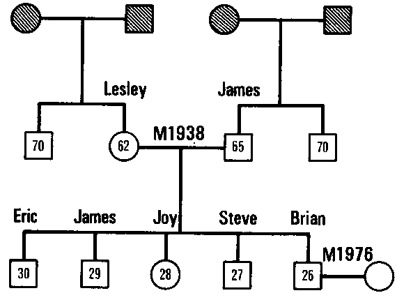 Figure 8.3 Geneogram of a Treatment Failure