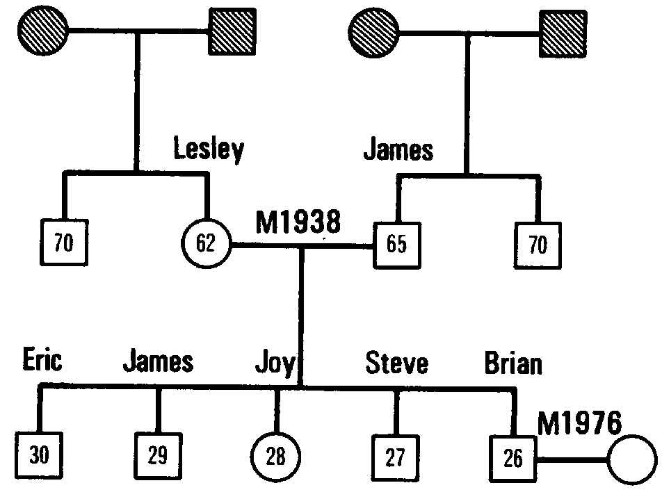 Figure 8.3 Geneogram of a Treatment Failure
